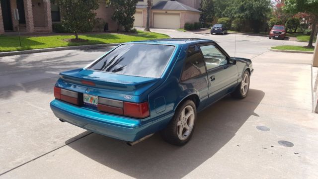 1993 Coral Blue Ford Mustang Hatchback