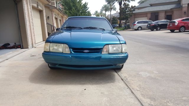 1993 Coral Blue Ford Mustang Hatchback