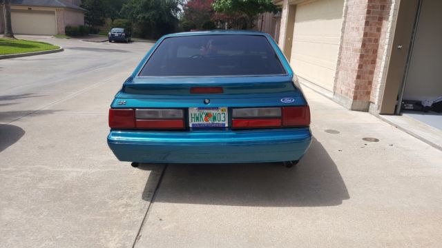 1993 Coral Blue Ford Mustang Hatchback