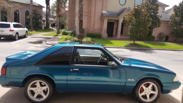 1993 Coral Blue Ford Mustang Hatchback