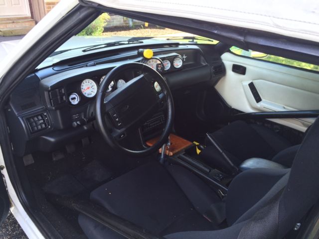 1993 White Ford Mustang Convertible