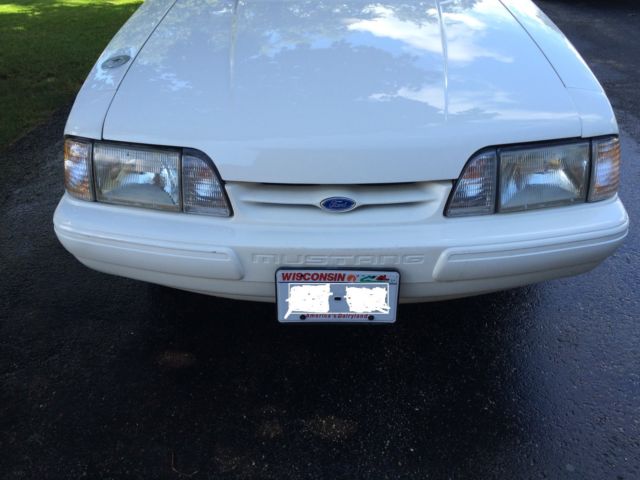 1993 White Ford Mustang Convertible