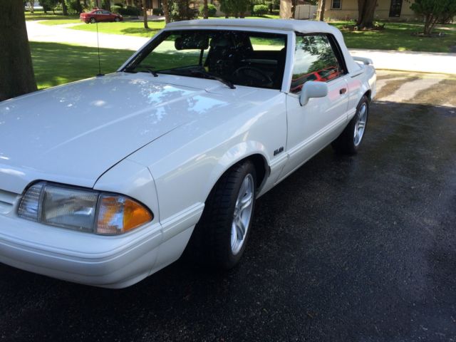 1993 White Ford Mustang Convertible