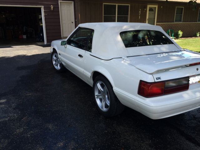 1993 White Ford Mustang Convertible