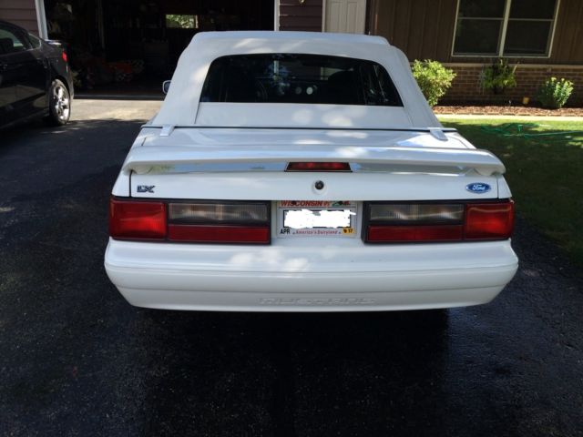 1993 White Ford Mustang Convertible