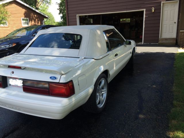 1993 White Ford Mustang Convertible
