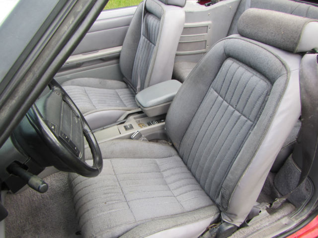 1993 Red Ford Mustang Convertible