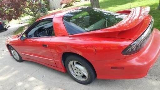 1993 Red Pontiac Trans Am Hatchback
