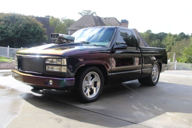 1993 Black with airodescent ghost flames Chevrolet C/K Pickup 1500 Fleet side short bed