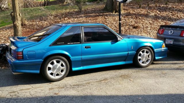 1993 Teal Ford Mustang Hatchback