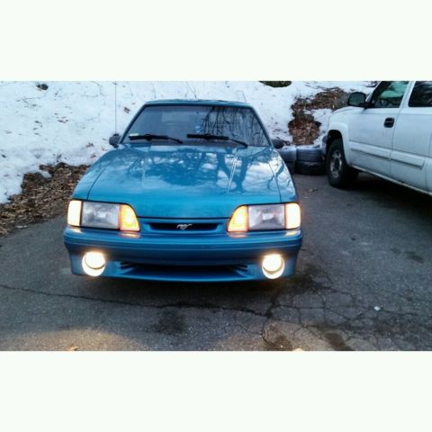 1993 Teal Ford Mustang Hatchback