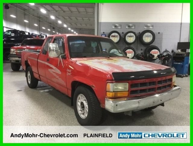 1993 Red Dodge Dakota Pickup Truck