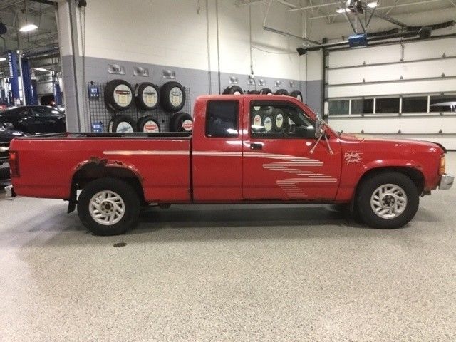 1993 Red Dodge Dakota Pickup Truck
