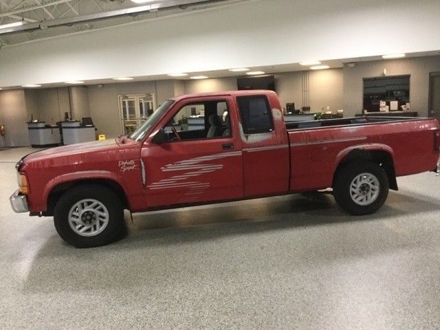 1993 Red Dodge Dakota Pickup Truck