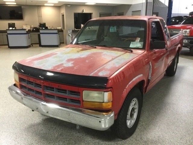 1993 Red Dodge Dakota Pickup Truck