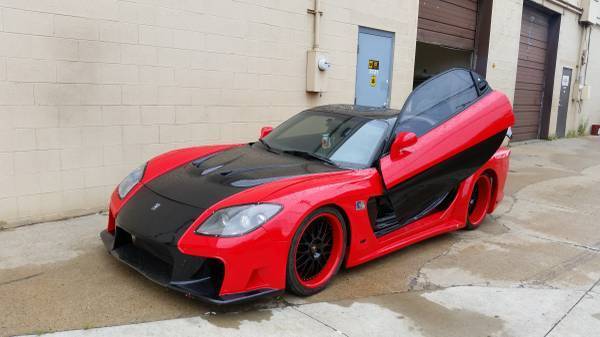 1993 Red and Black Mazda RX-7 Coupe