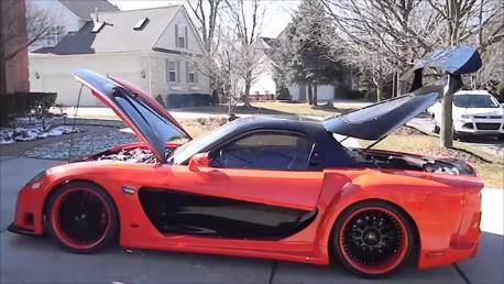 1993 Red and Black Mazda RX-7 Coupe