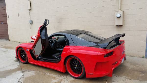 1993 Red and Black Mazda RX-7 Coupe