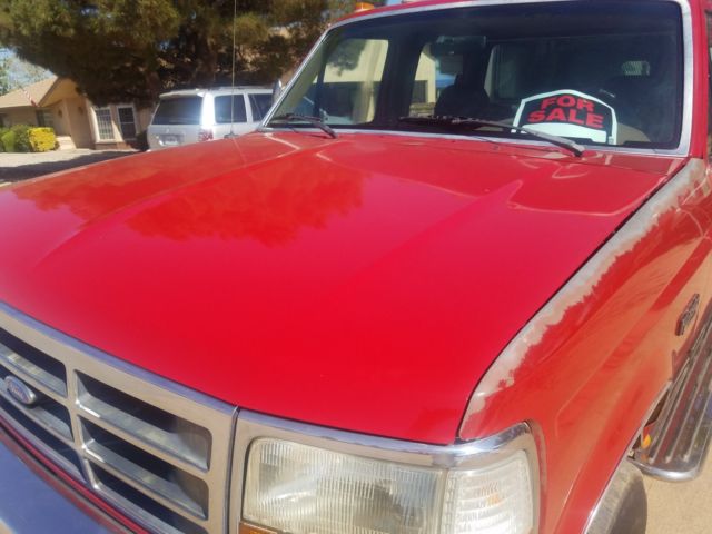 1993 Red Ford F-350 Crew Cab Pickup