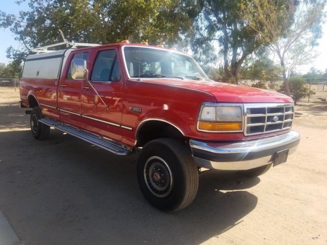 1993 Red Ford F-350 Crew Cab Pickup