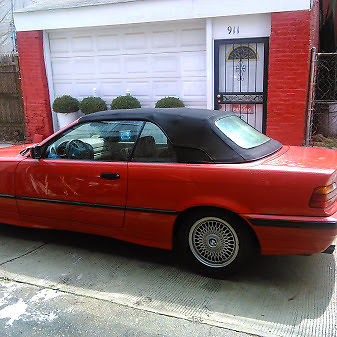 1994 Red BMW 3-Series Convertible