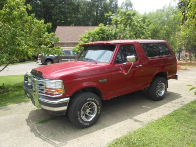 1994 Red Ford Bronco SUV