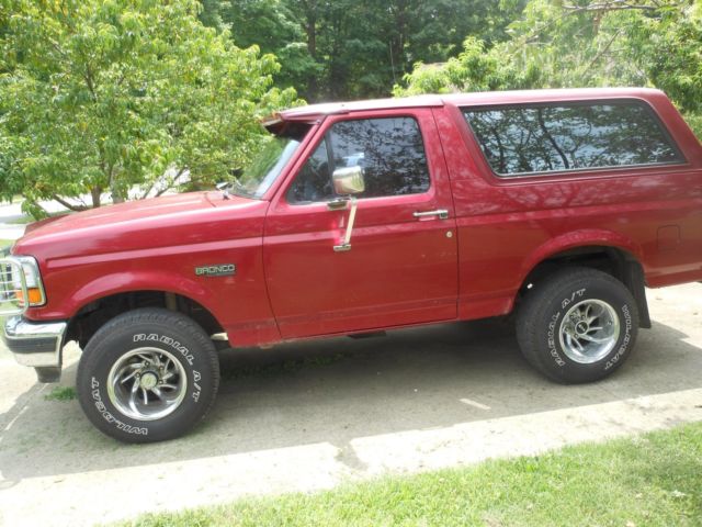 1994 Red Ford Bronco SUV