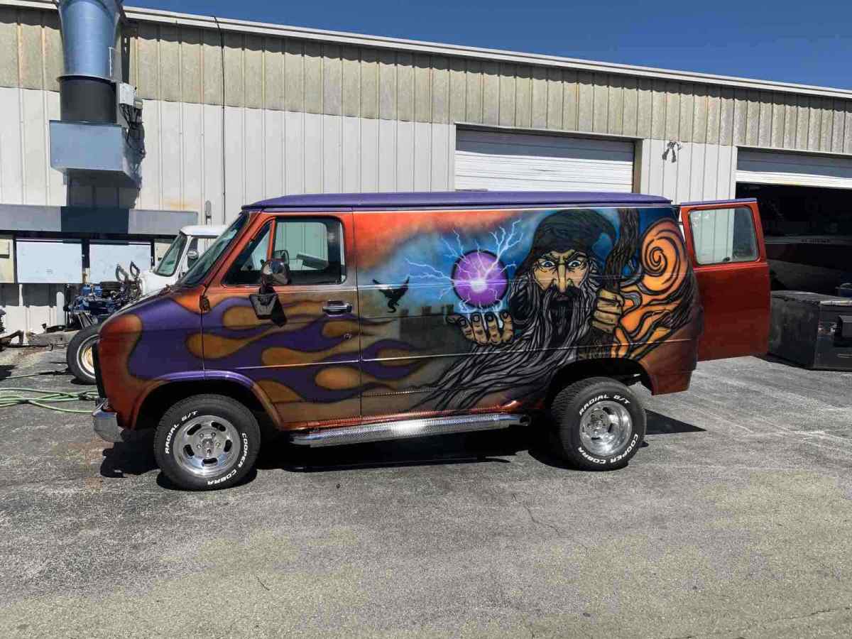 1994 Orange Chevrolet G20 Van