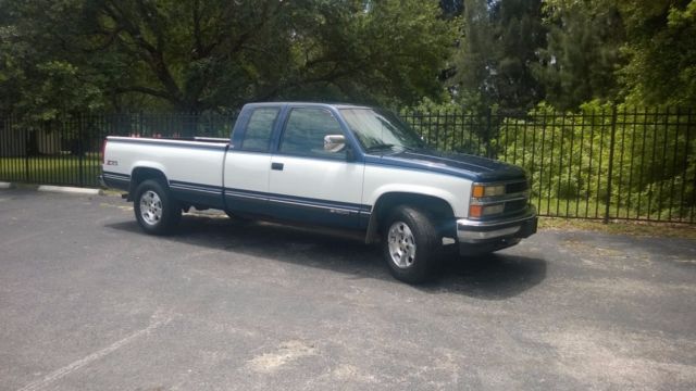 1994 Indigo Blue / Summit White Chevrolet C/K Pickup 1500 Extended Cab Pickup