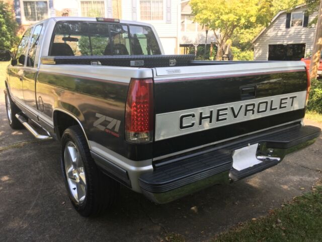 1994 Black, Silver Chevrolet Silverado 1500 Extended Cab Pickup