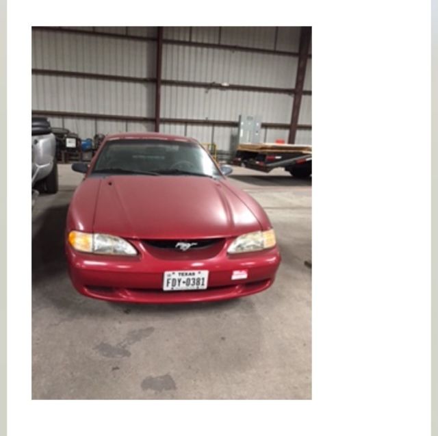 1994 Red Ford Mustang