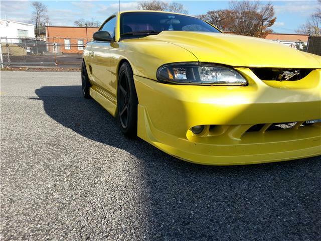 1994 Yellow Ford Mustang custom