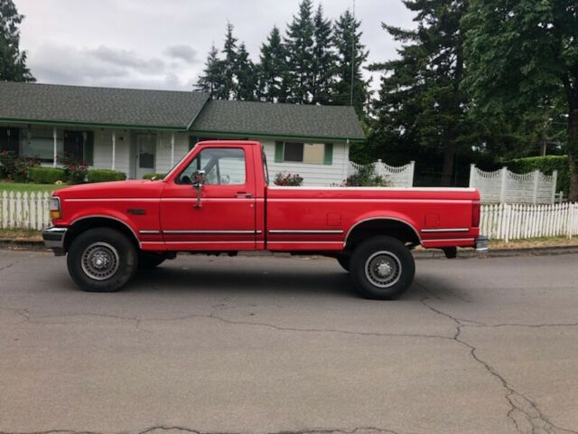 1994 Red Ford F-250 Standard Cab Pickup