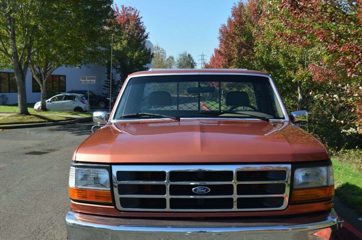 1994 Orange Ford F-350 Standard Cab Pickup