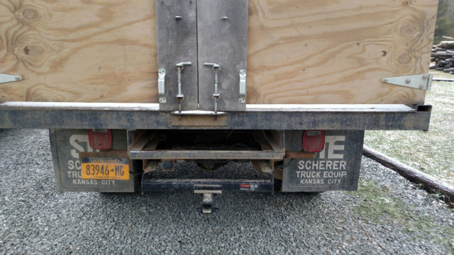 1994 Blue Ford F-450 STAKE BODY DUMP