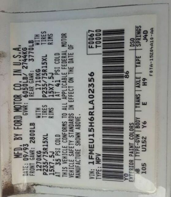 1994 Gray Ford Bronco SUV