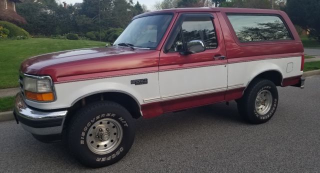 1994 Red Ford Bronco Wagon