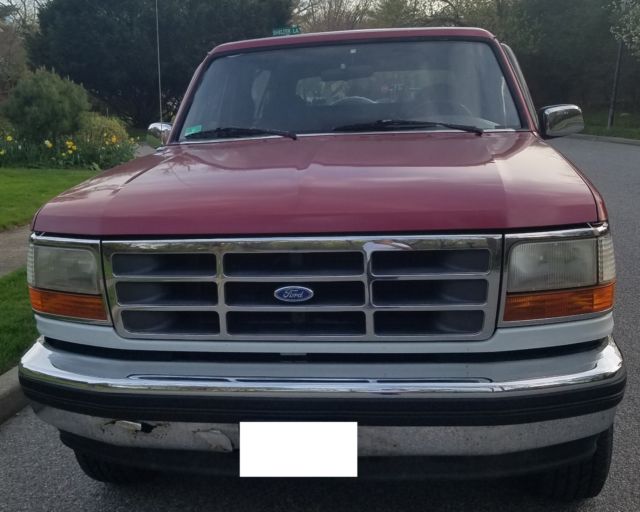 1994 Red Ford Bronco Wagon