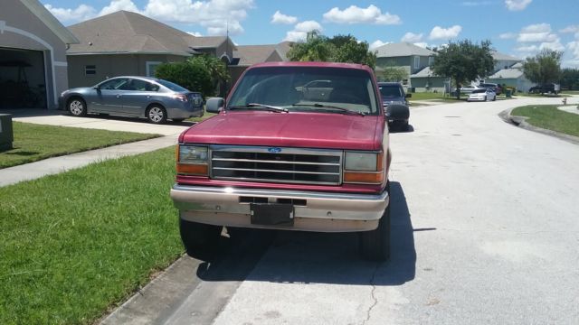 1994 Burgundy Ford Explorer SUV