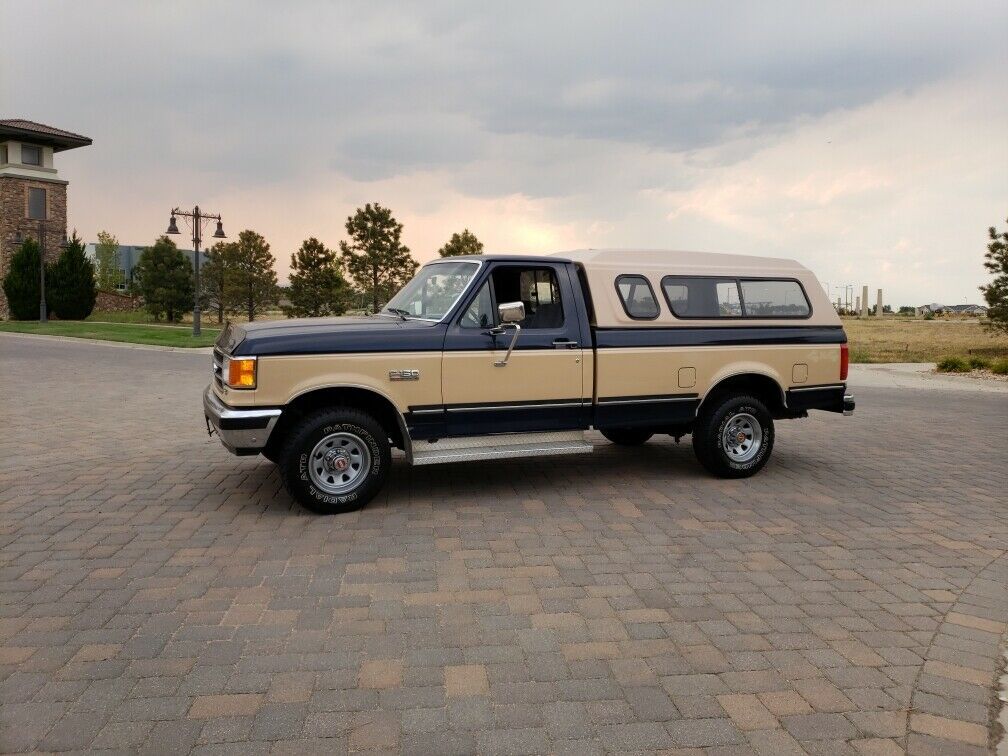 1991 Blue Ford F-150 Standard Cab Pickup