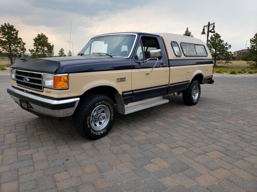 1991 Blue Ford F-150 Standard Cab Pickup