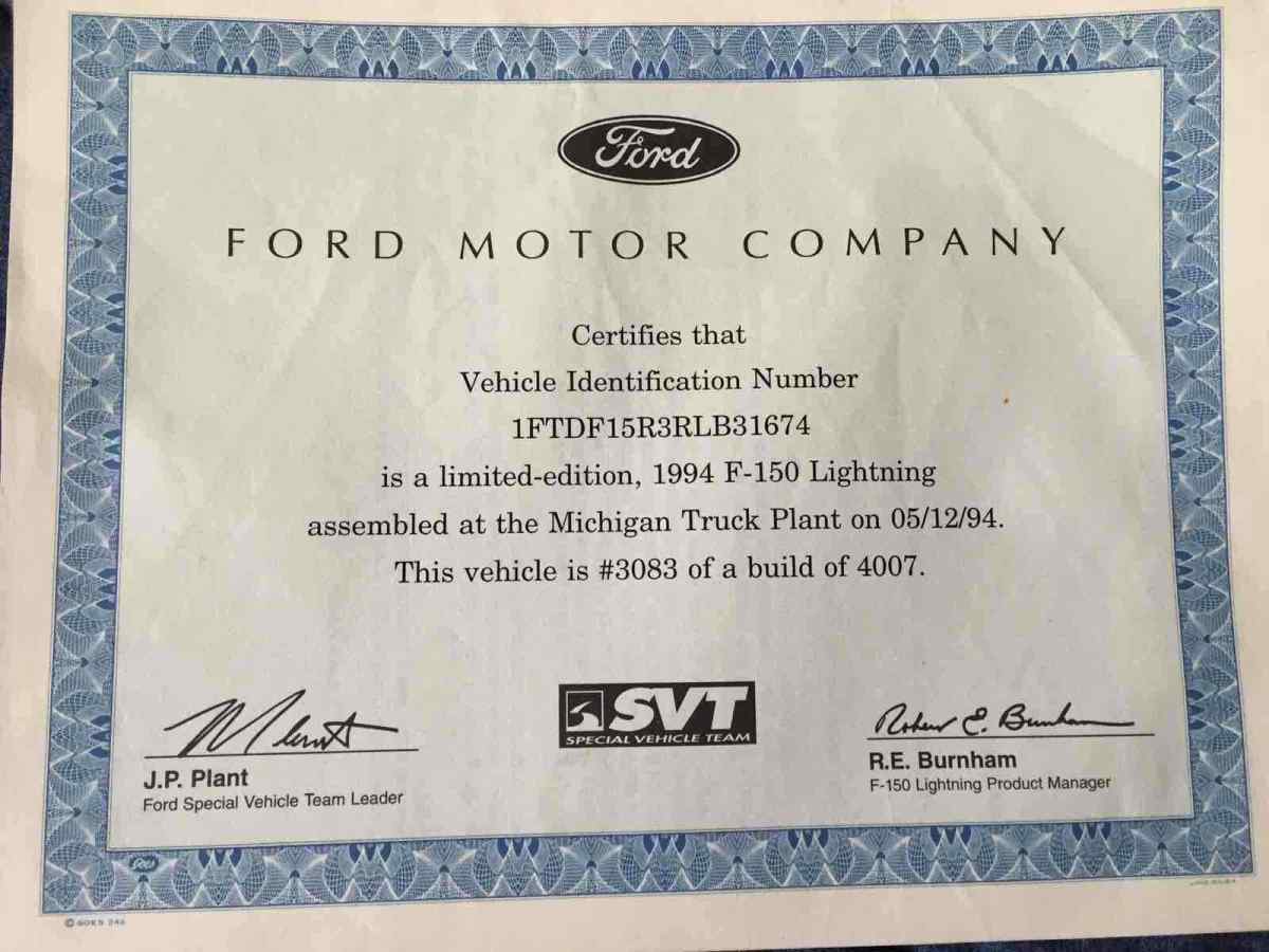 1994 Black Ford F-150 Pickup