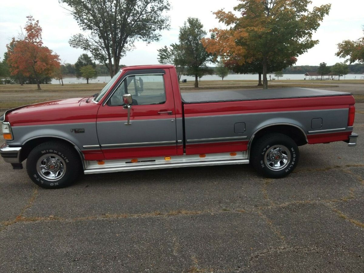 1994 Red & grey Ford F-150 Cab & Chassis