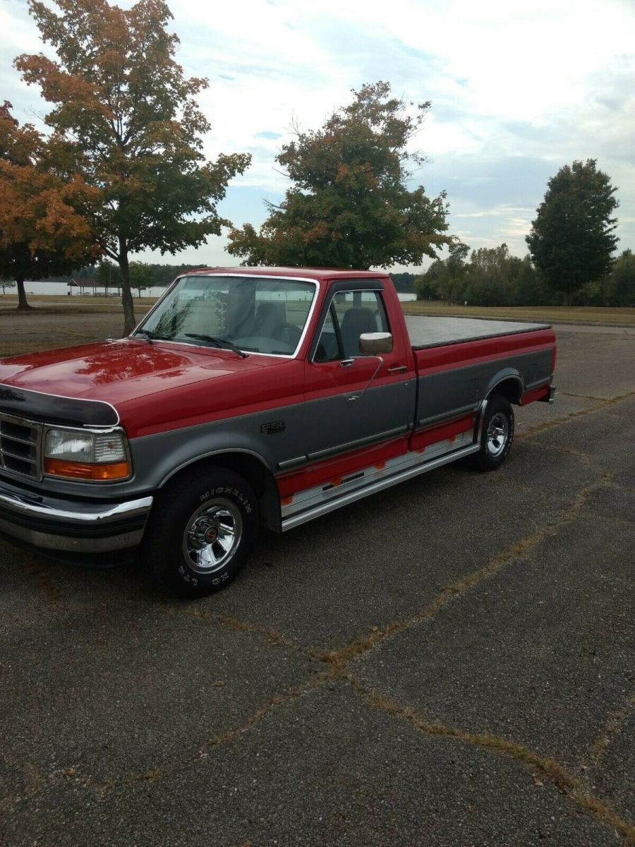 1994 Red & grey Ford F-150 Cab & Chassis