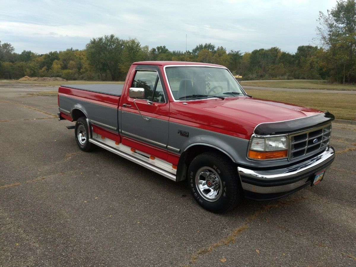 1994 Red & grey Ford F-150 Cab & Chassis