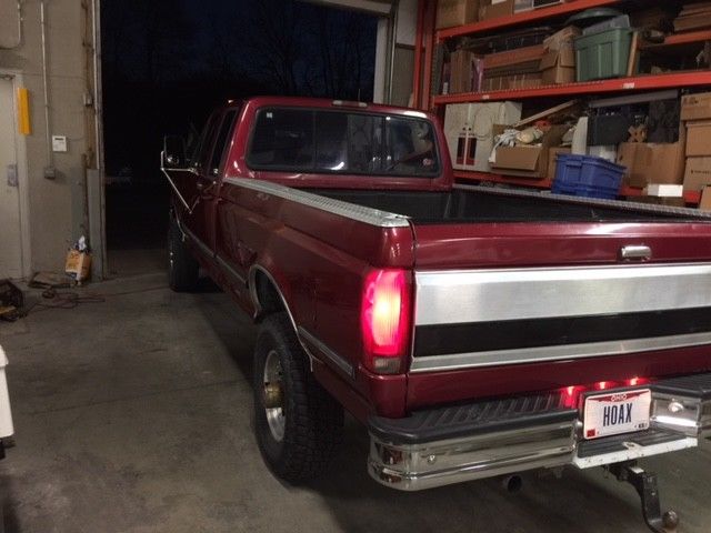 1994 Red Ford F-250 Crew Cab Pickup