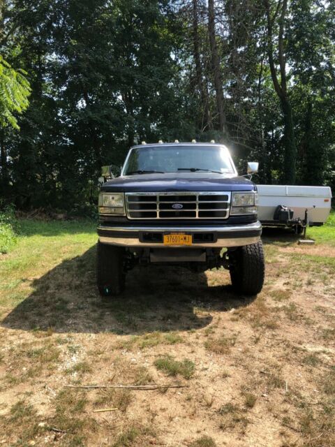 1994 Blue Ford F-350 Crew Cab Pickup