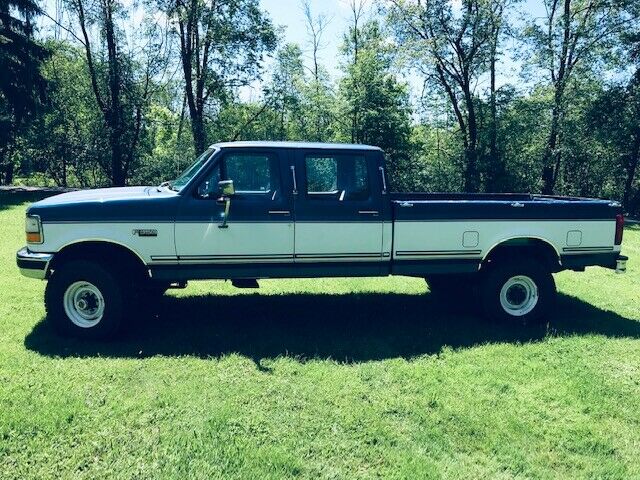 1994 Blue Ford F-350 Extended Crew Cab Pickup