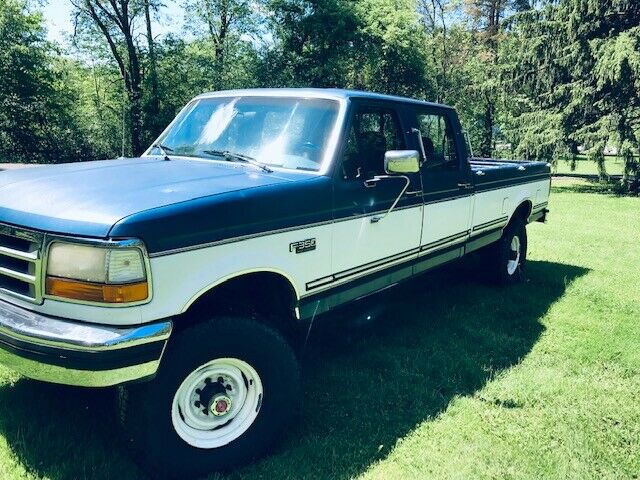 1994 Blue Ford F-350 Extended Crew Cab Pickup