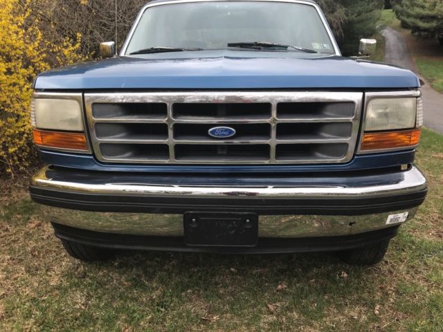 1994 Blue Ford F-350 Crew Cab Pickup